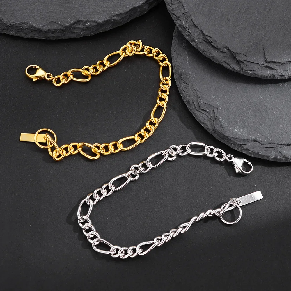 Яркий браслет ручной работы из серебра 925 пробы с цепочкой Фигаро цвета