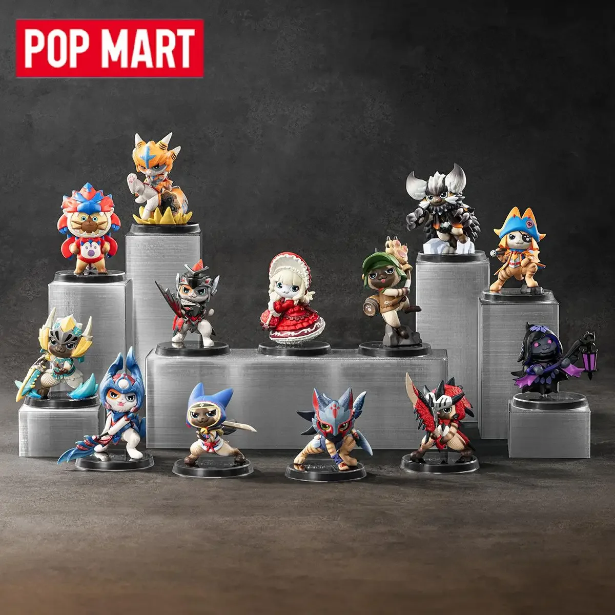Фото POP MART Monster Hunter Palico Series: Модная коллекционная фигурка-сюрприз (слепая коробка), аниме-фигурка, игрушка-модель, украшение, кукла №3