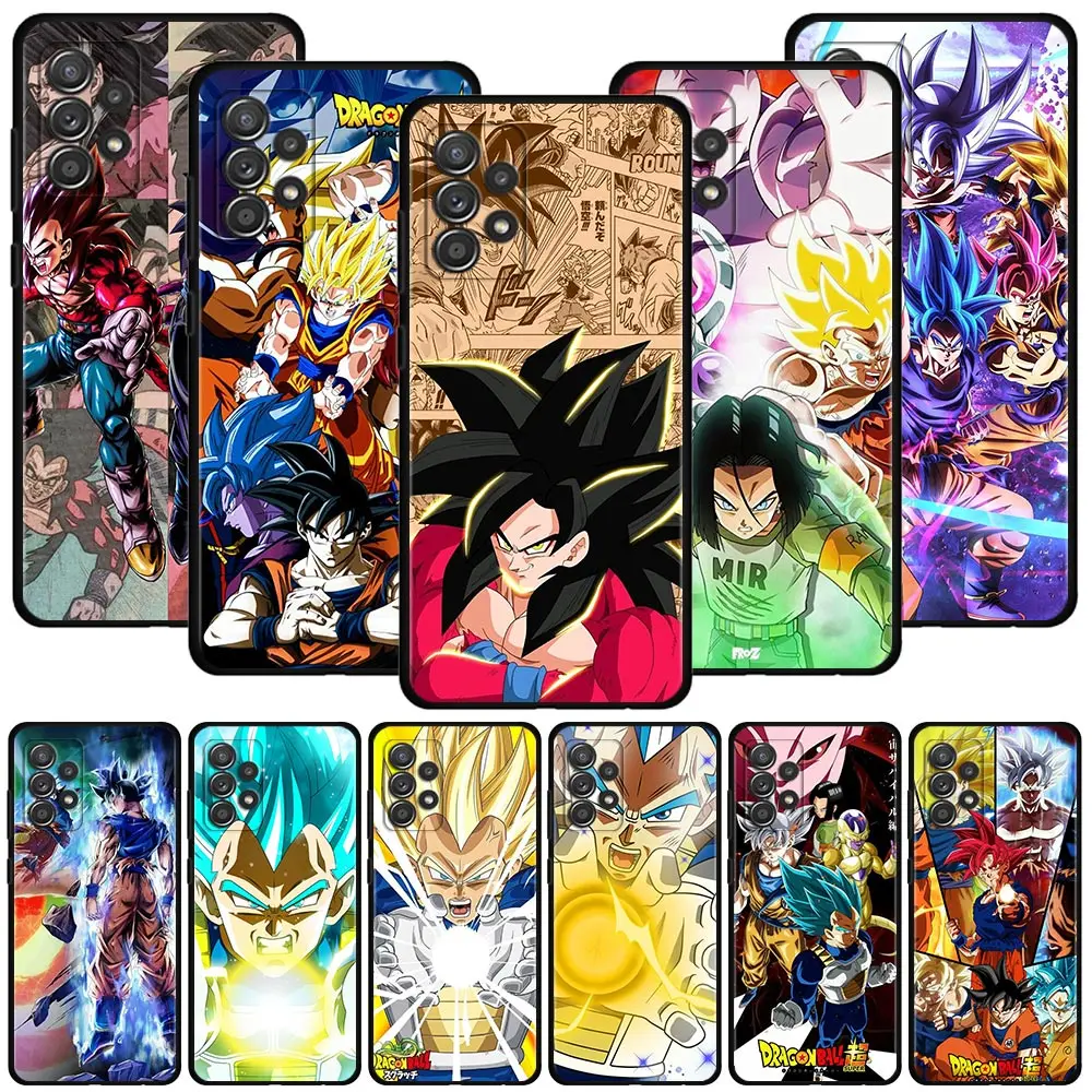 

Case For Samsung A12 A52 A51 A32 A21s A71 for Galaxy A31 A02s A72 A41 A22 A53 A73 Coque Dragon Ball Son Goku Vegeta Frieza