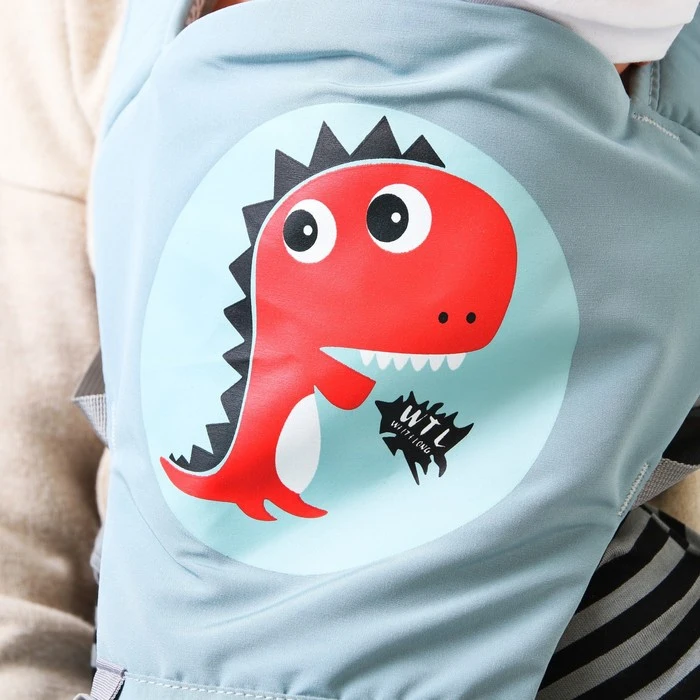 Рюкзак-кенгуру/хипсит &quotЖивотные&quot цвет голубой |