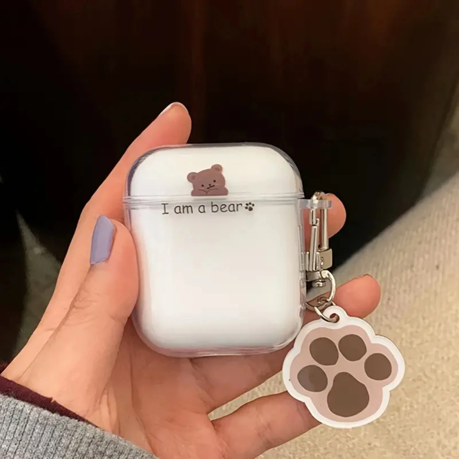 Симпатичный медведь рисунок Airpods2 фотосессия с медведем для AirPods1/2 AirPods Pro Pro2 3