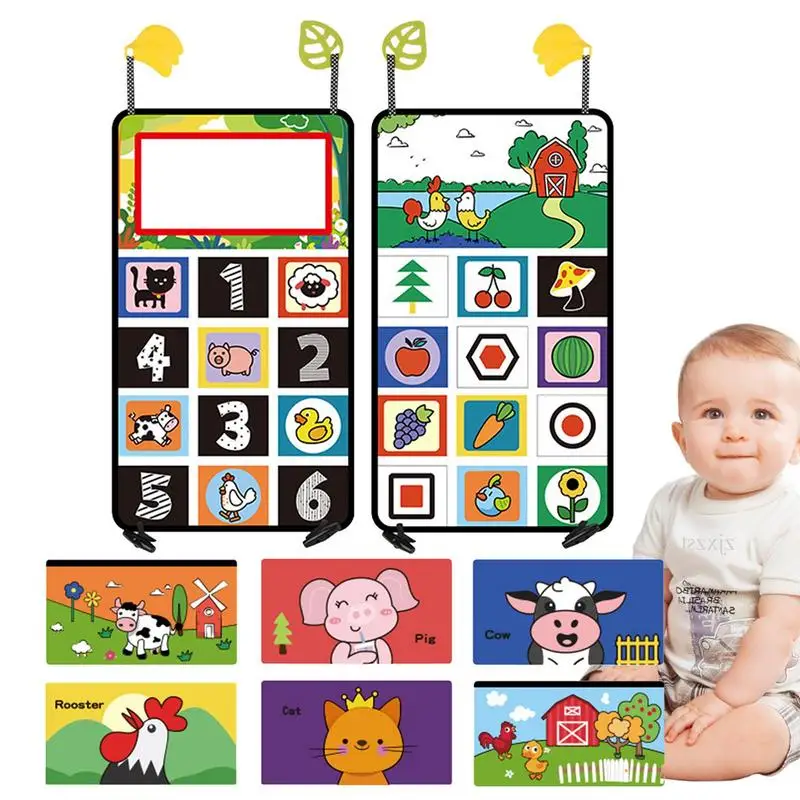 

Baby Cloth Book Mirror High Contrast Black And White Tummy Time Sensory Toy For Babies Montessori Development Crawling Supplies