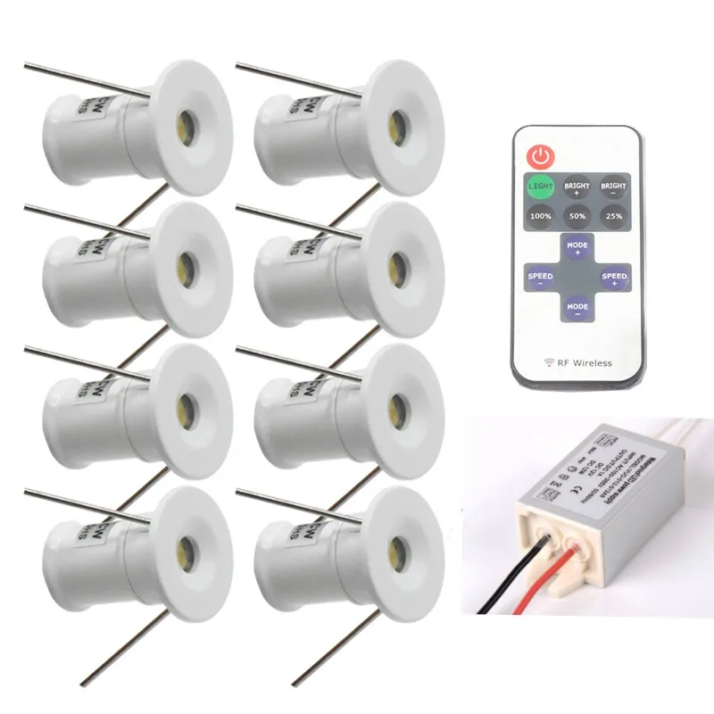 

RGBRemote 1W IP65 Mini Dimmable Led Downlight + IP67 Driver Adapter 100Lm Outdoor Garden Party Ceiling Dimming Spot Lighting