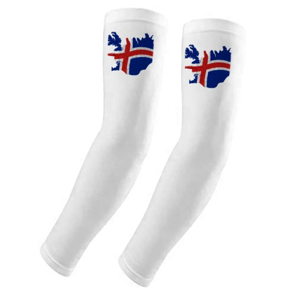 

Map Iceland Flag Pattern Arm Sleeves Glove Cover UV Sun Protection