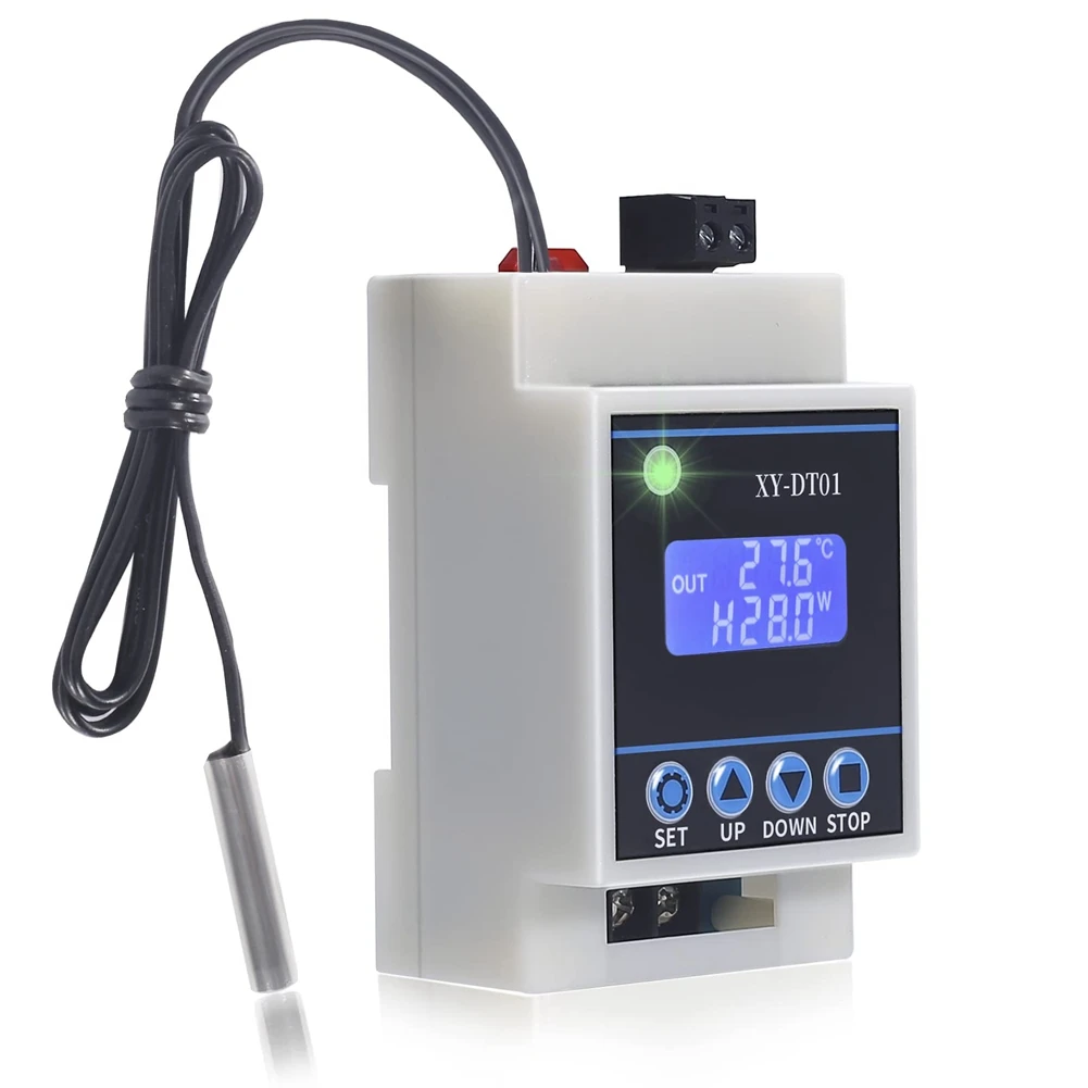 

XY-DT01 цифровой регулятор температуры-40-110 °C цифровой термостат с ЖК-дисплеем и водонепроницаемым датчиком