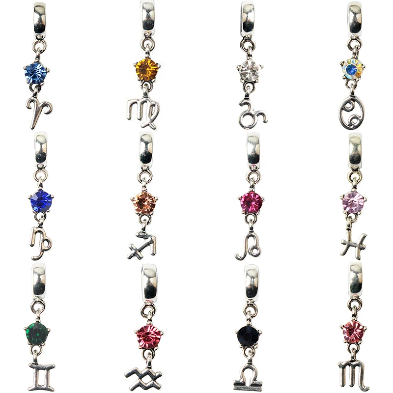 

DIY Pendants Beads For Jewelry Making Pandola Charm Bracelet For Women Accessories Twelve Constellations For Necklace Gift