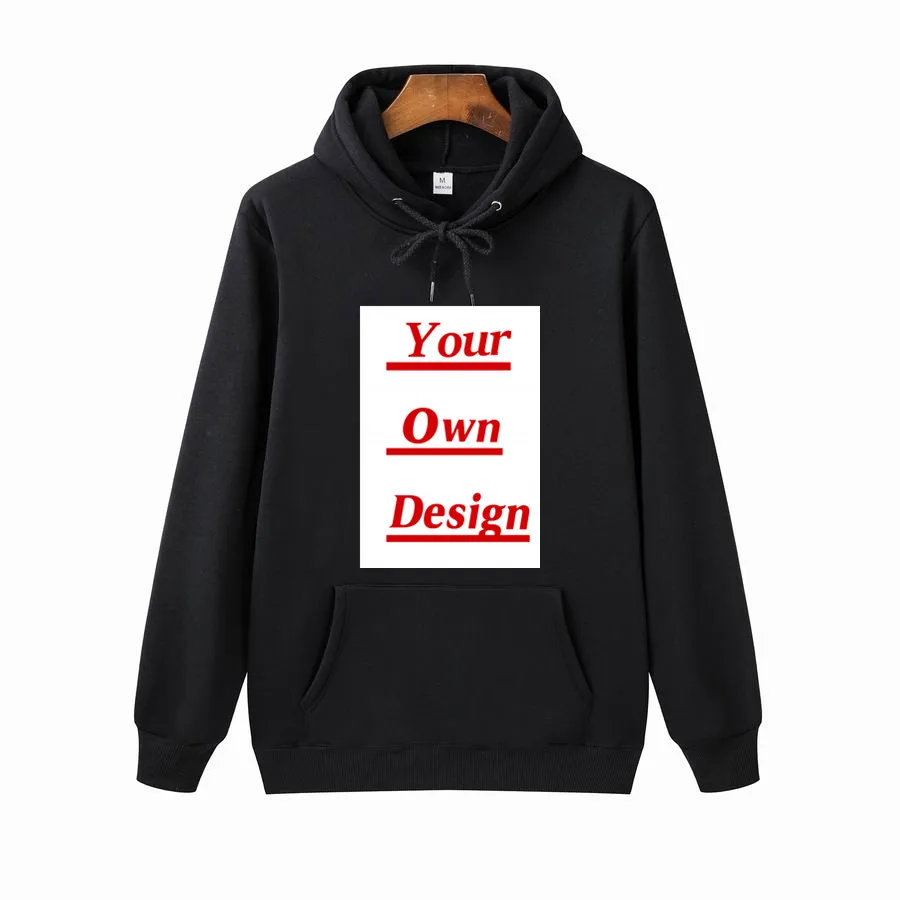 

Custom Hoodies Black White Pink Red Grey Navy Blue Hoodie Streetwear Winter Mens Hoodies Unisex Hoodie Polyester Own Pattern