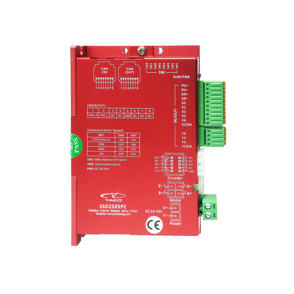 Фото YAKO SSD2505PC Новый и оригинальный 2-фазный сервопривод с управлением по CAN-open fieldbus для шаговых двигателей №1