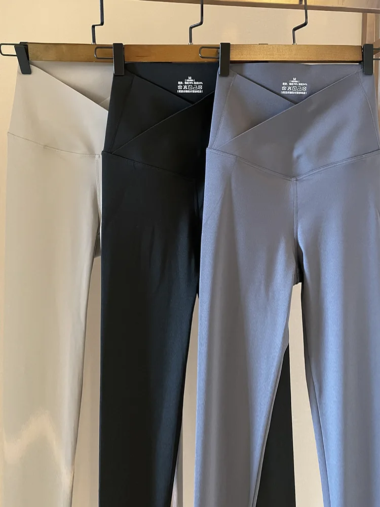 

NORMOV Sports Leggings Women Shark Women Outer Wear Butt Lift Cross Waist Abdominal Pressure Leggings
