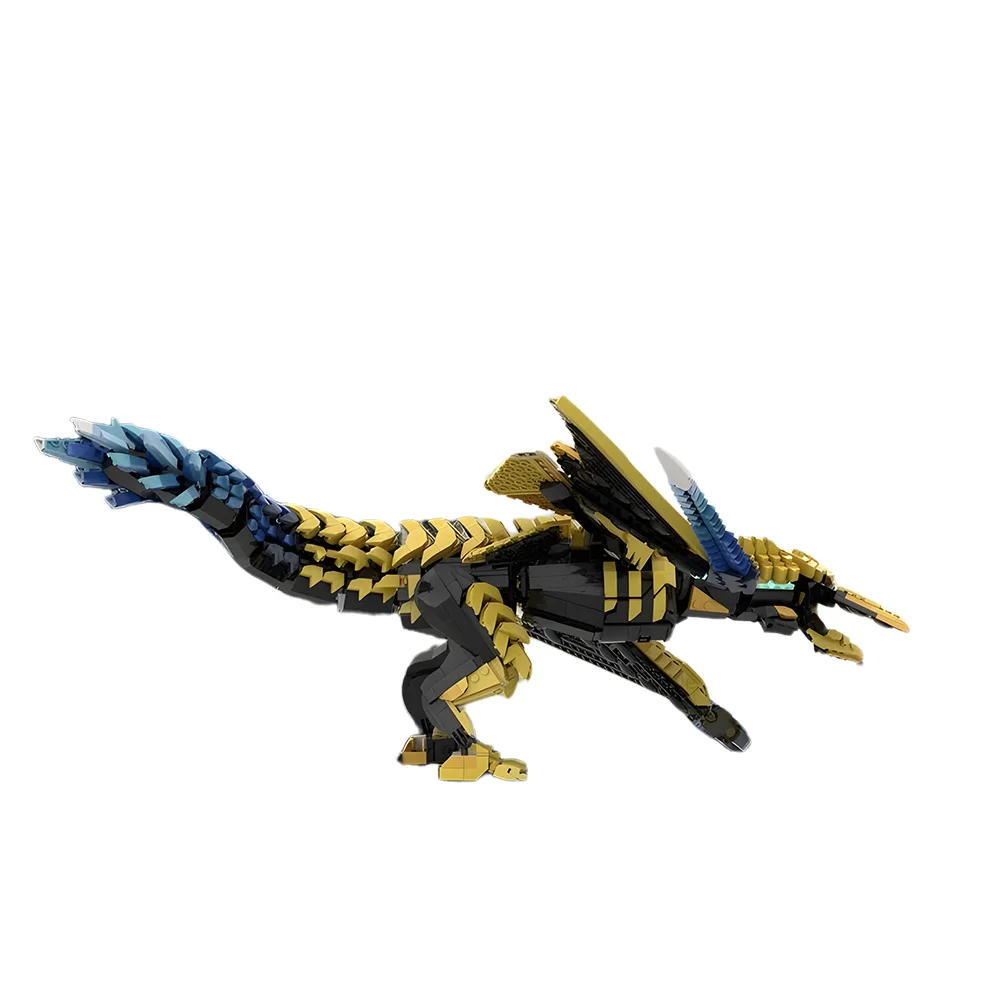 Фото Конструктор MOC Hunter Game Rey Dau: Боевой Дракон, Модель Монстра, Декор для Дома, Кирпичики, Игрушка, Подарок для Взрослых №3
