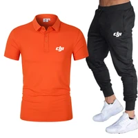 brand letter tracksuit set men polo shirts trouser sets summer sportswear jogging pants polos streetwear tops polo shirts suit
