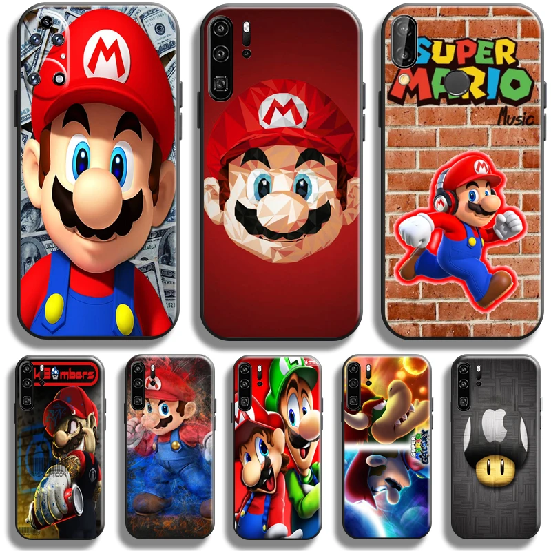 

Cartoon Cute Super Mario Bros For Huawei P50 P40 P30 P20 Pro Lite 5G Phone Case For Huawei P Smart Z 2021 Liquid Silicon Back