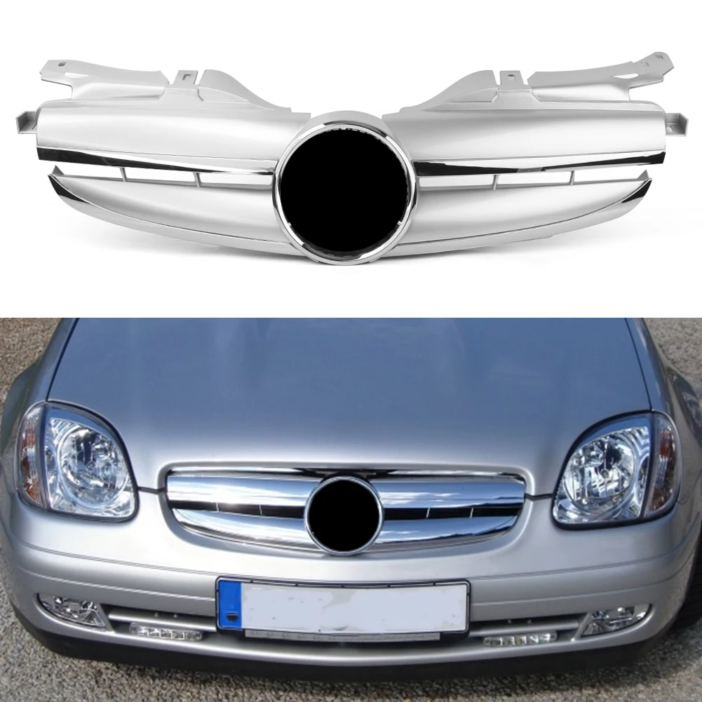 

Хромированная передняя решетка радиатора для Mercedes Benz R170 SLK-Class W170 1998 1999 2000 2001 2002 2003 2004 Быстрая доставка
