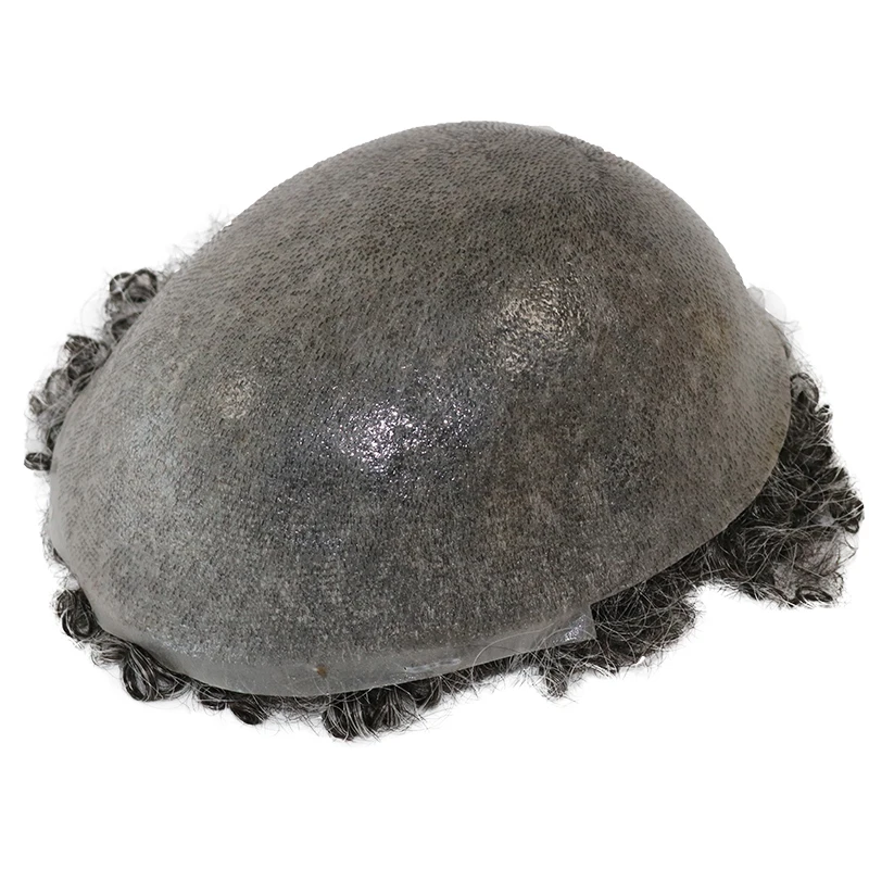 Серый коричневый натуральный парик simbeauty 20 мм