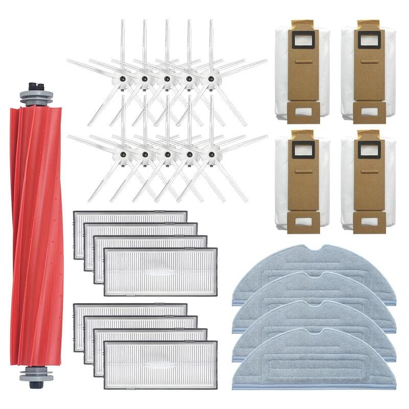 

Запчасти для Roborock S7 T7S T7Plus, основная щетка, съемный рулон, бак для воды, пылесборник, фильтры НЕРА, док-станция для заряда