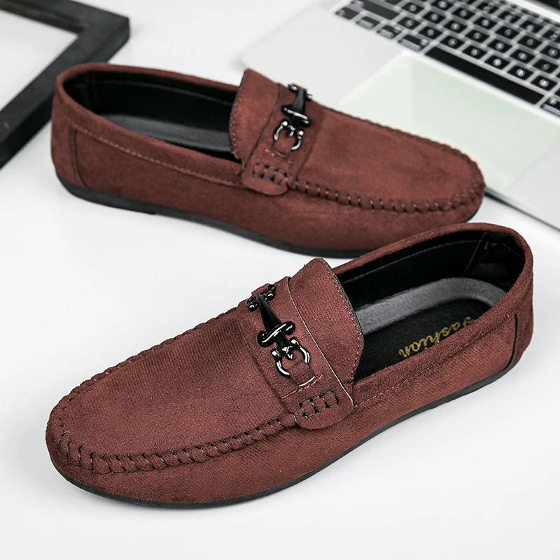 

Fashion Casual Men Shoes Moccasins for Mens Luxury Brand Slip Formal Loafers Moccasins Italian Black Male Driving Footwears