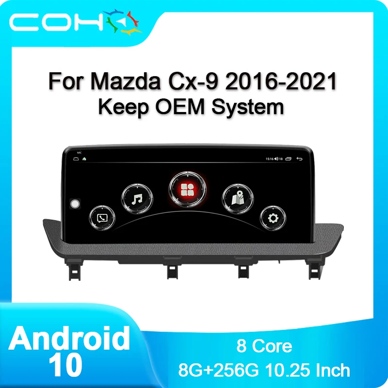 Кижуч двойной Системы 1920*720 для Mazda Cx-9 2016-2021 Автомобиль Радио мультимедийный