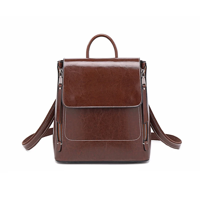 

2022 Girl's Genuine Leather Laptop Backpacks Schoolbag Backpack Waterproof Bags for Women Rucksack Outdoor Travel Bags