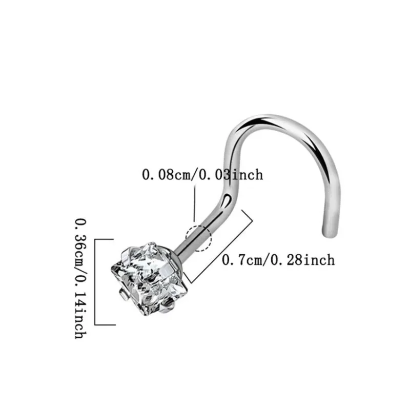 4 шт./набор женские винты для пирсинга ноздрей