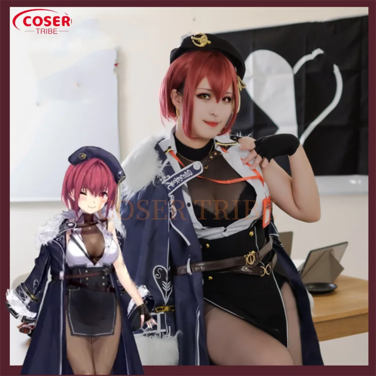 

COSER TRIBE Anime Game NIJISANJ Nei Ponto Halloween Carnival Role CosPlay Costume Complete Set 2023 President's New Clothes