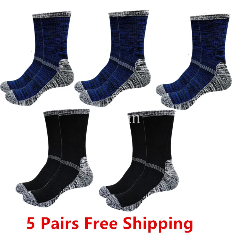 

5 Pairs/lot Winter Thicken Socks Men Towel Socks Keep Warm Sweat Absorb Cotton Basketball Climbing Crossfit Socks For Man Socks