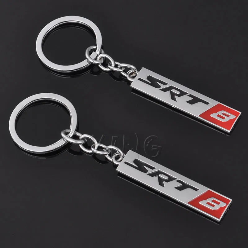 

Car Keychain Keyring Key Ring Key Chain Holder For SRT8 SRT 8 Dodge Charger Chrysler Jeep Grand Cherokee Wrangler Car Styling