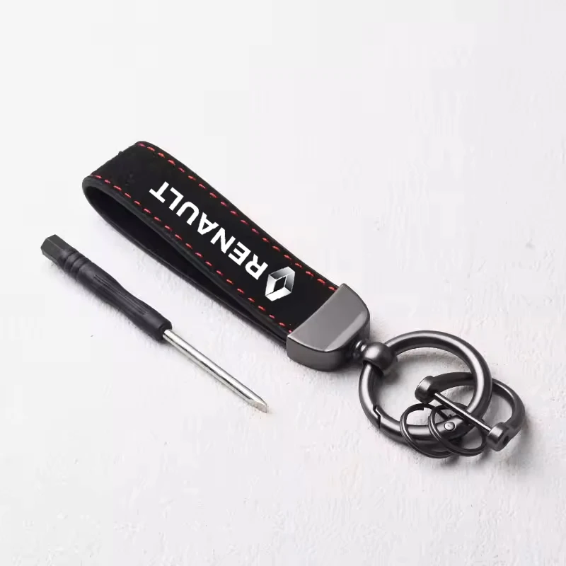 

Брелок с логотипом автомобиля, замшевый брелок, подвеска, кожаный брелок для ключей для Renault Megane 2 3 4 Twingo Clio Talisman Captur Trafic Kwid Sceni