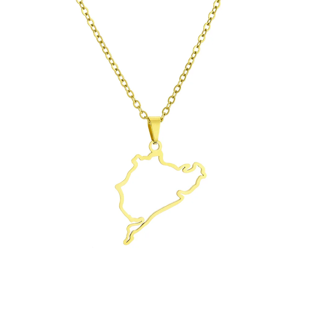 Ожерелье с подвеской гоночная дорога из нержавеющей стали