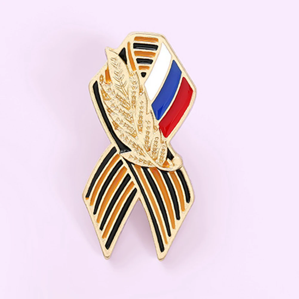 

Alloy Enamel Badge Russian Flag Saint Lapel Pin Brooch T Shirt Clothes Brooches