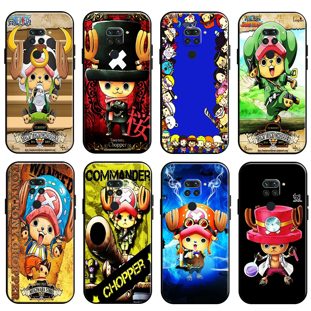 

ONE PIECE Tony Tony Chopper For Xiaomi Redmi Note 9 5G 9 Pro 9T Phone Case Soft Coque Black Silicone Cover Back Liquid Silicon
