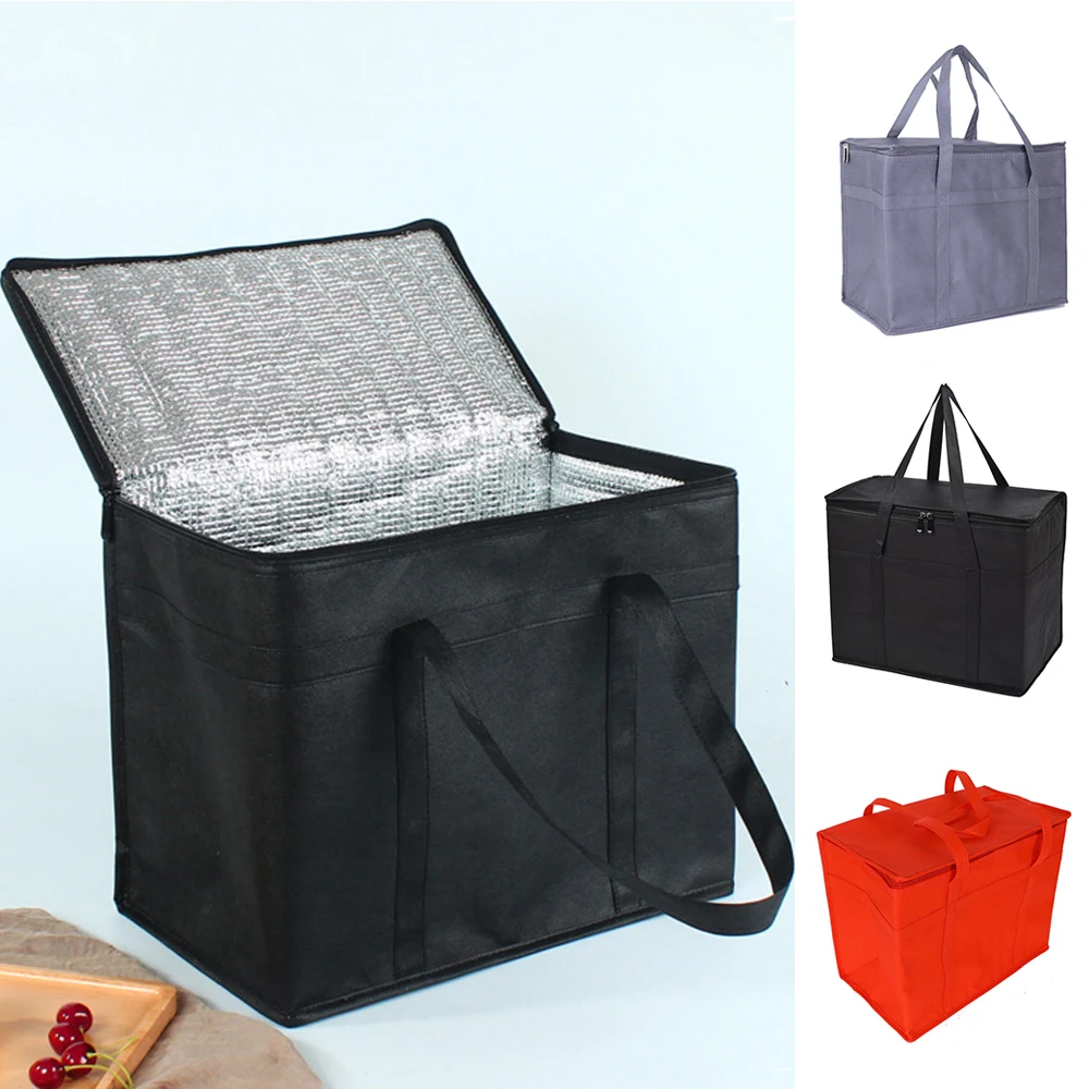 

Большая сумка для ланча, изолированная посуда, термокрутая сумка для еды, коробка для охлаждения напитков, столовая посуда для пляжа, кемпинга, пикника