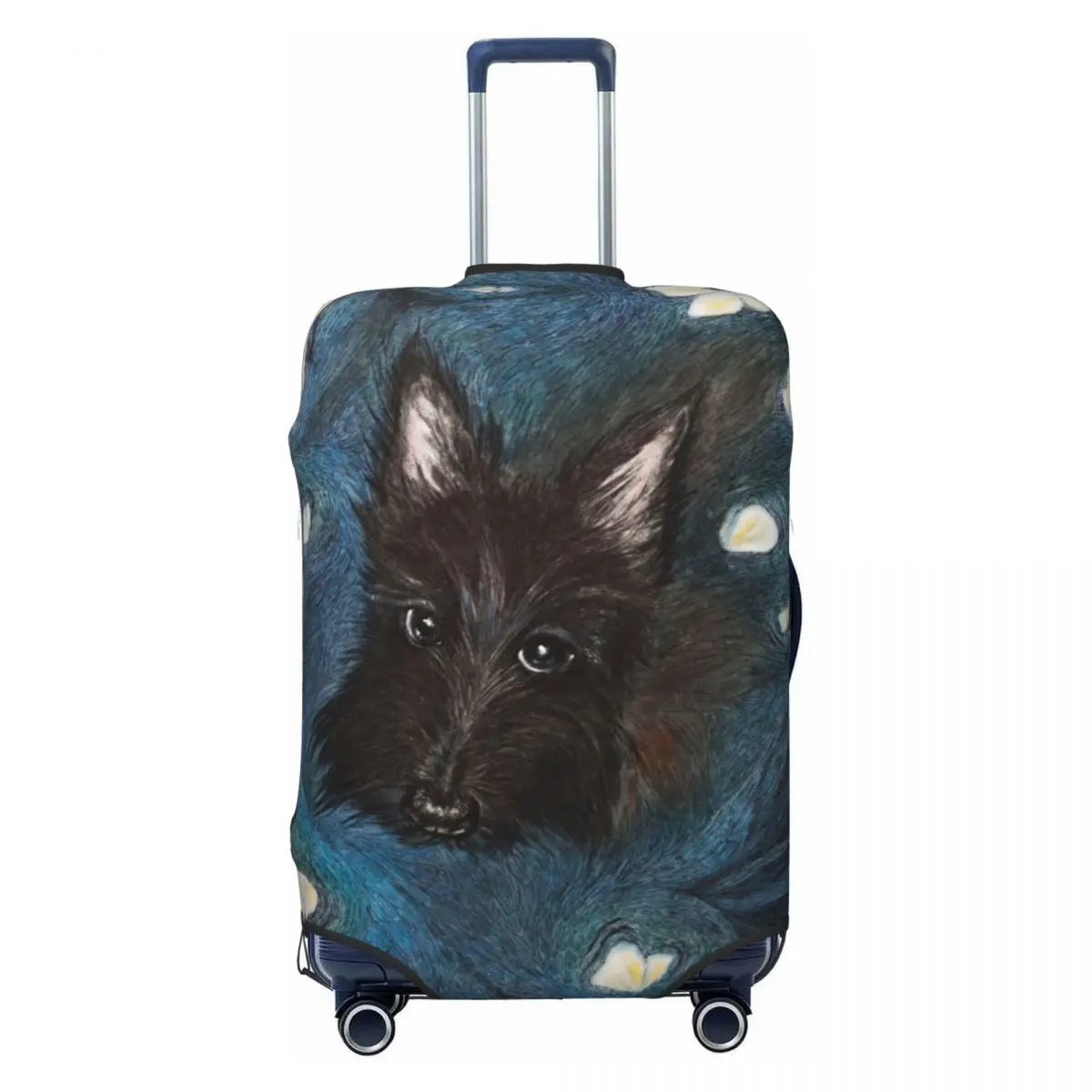 Пользовательский милый чехол для багажа Scottie Puppy эластичный дорожный чемодан