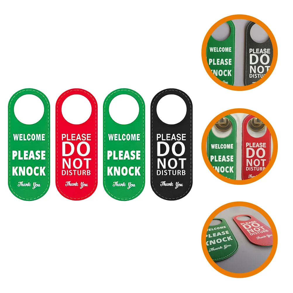 

2 Pcs Bathroom Door Sign Signage Custom Office Signss Not Disturb 22.5X8.5CM Privacy Signboard Hotel Indicator