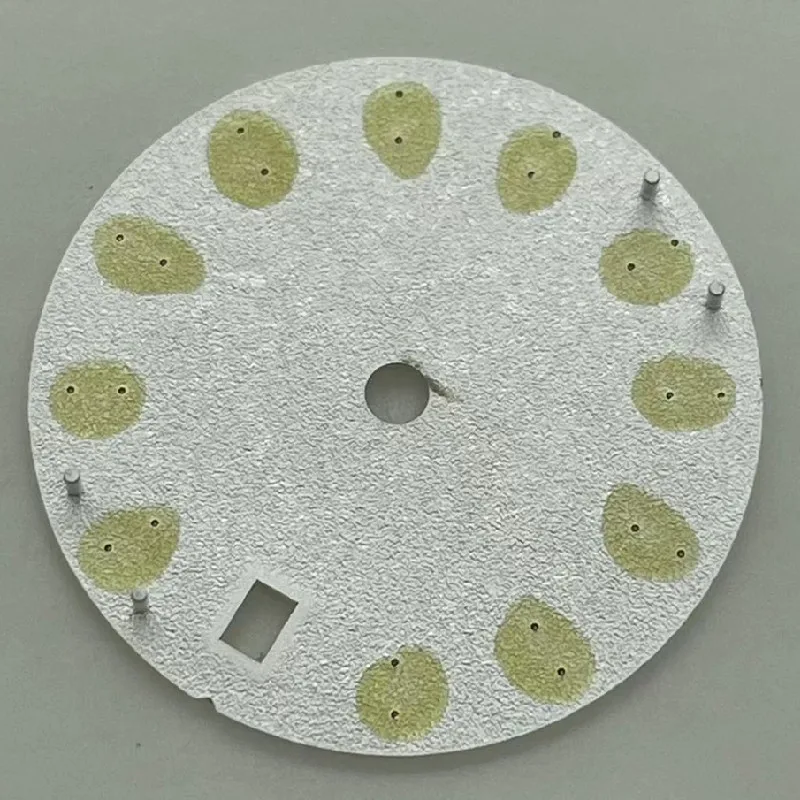 28.5mm dial watch accessory white black blue four vintage mechanical watch Spikes nail dial for GMT NH34 movementt