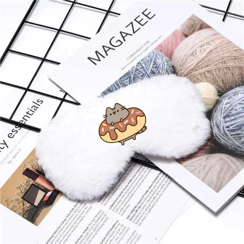 Pusheen плюшевая маска для глаз мультфильм Kawaii сна детей аниме повязка на глаза