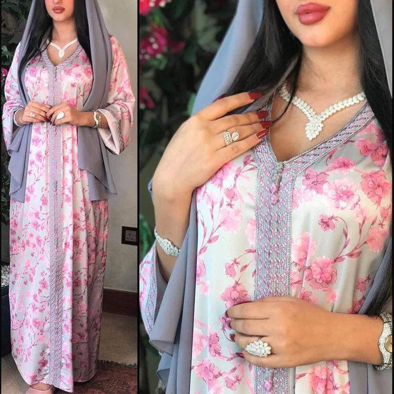 Abayas для женщин Средний Восток мусульманское женское платье Дубай халат женские турецкие платья Модная мусульманская одежда