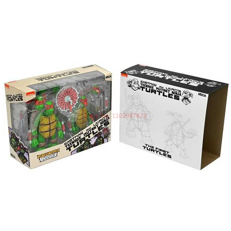 Фото Экшн-фигурки Neca Tmnt черепахи, первая черепаха, Кевин Истман и Питер лайр, эксклюзивные аниме экшн-фигурки Shf 2024, подарки, игрушки №3
