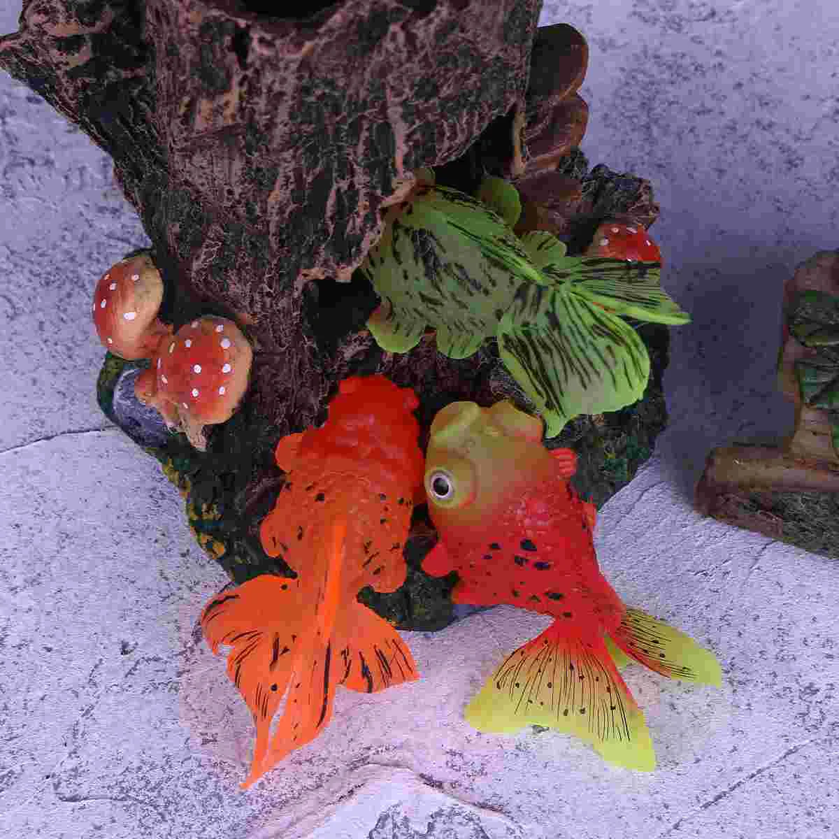 

3 Pcs Goldfish Bowl Decorations Fake Fish Marine Ornament Fish Tank Floating Fish Artificial Fishes Ornament Ocean Decor