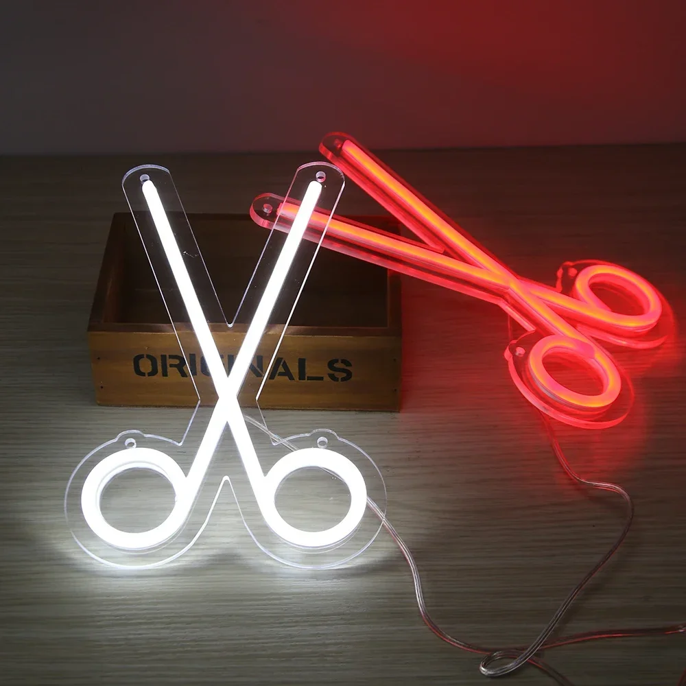 Яркая вывеска для парикмахерской неоновые вывески ночного освещения украшение