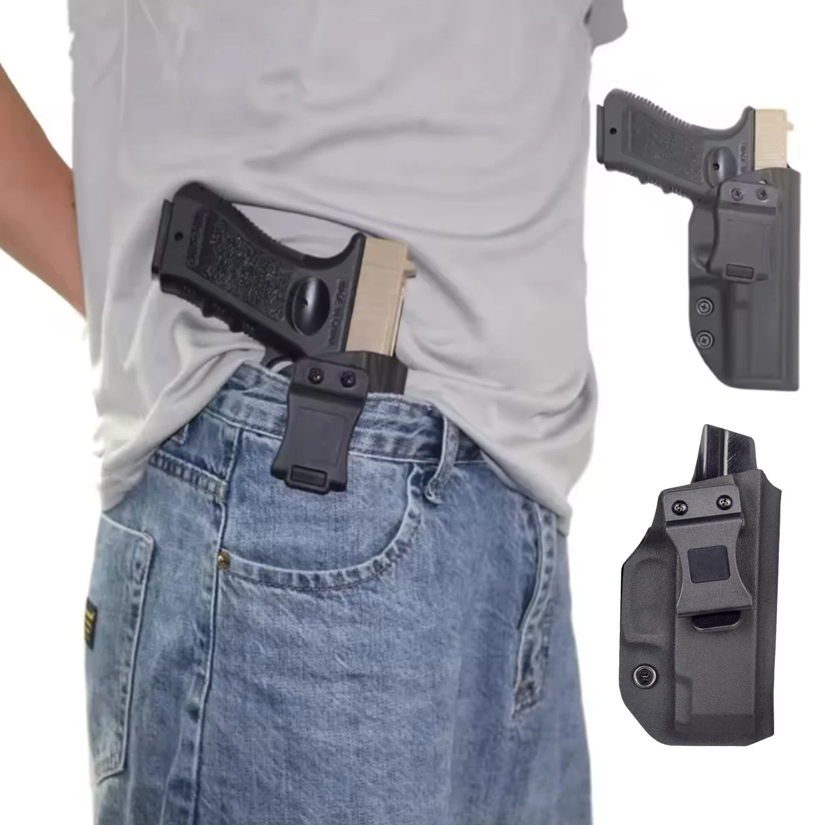 Кобура из ПВХ для 1911 Glock 17 19 26 43 43X Tauru G2C P365, внутренний пояс, скрытый зажим для ремня, чехол Jericho 941 (art.: 3920cdd3beeb8) - 3920cdd3beeb8
