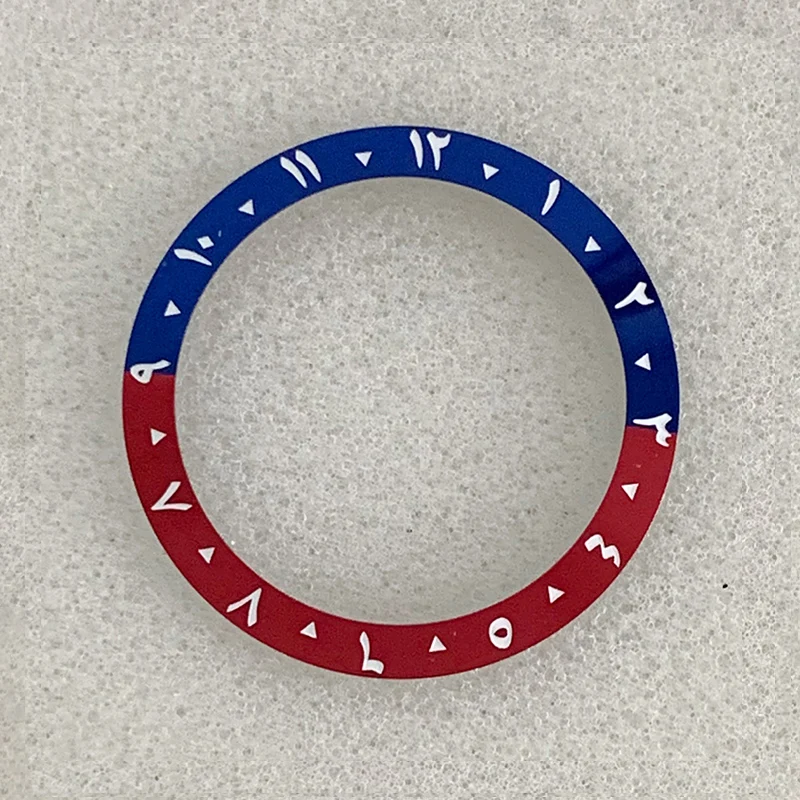 38mm Arabic Numeral Sloped Aluminum Bezel Insert Ring Inner Diameter 30.5mm Fits Mechanical Men's Watch Replacement Repair Parts