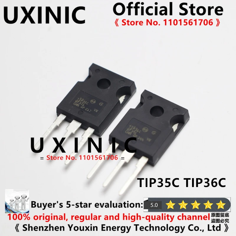 

UXINIC 100% New Imported OriginaI TIP35C TIP36C TIP35 TIP36 TO-247 NPN + PNP Darlington Transistor 25A 100V