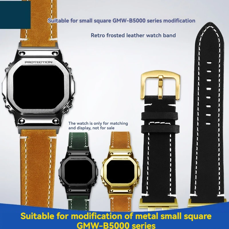 Ремешок для часов в стиле ретро casio g-shock матовый ремешок из воловьей кожи сменный