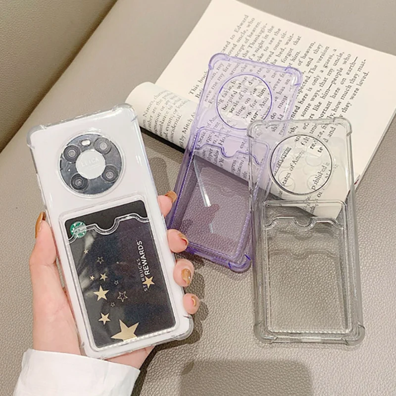 

Case For Huawei P40 Pro Cases Card Slot Silicone Funda For Huawei P30 Mate 30 40 Pro Nova 8 7 6 5 5G Honor 30 Luxury TPU Covers