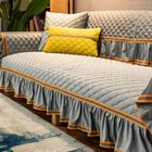 Европейская юбка, чехол для дивана, толстое плюшевое нескользящее полотенце для диванной подушки, украшение для дома, гостиной, мебельное покрытие