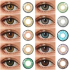 Фотохромные контактные линзы для глаз, 2 шт., линзы натурального цвета для глаз, цветные контактные линзы ed, коричневые и синие линзы, косметические полипиленты для макияжа