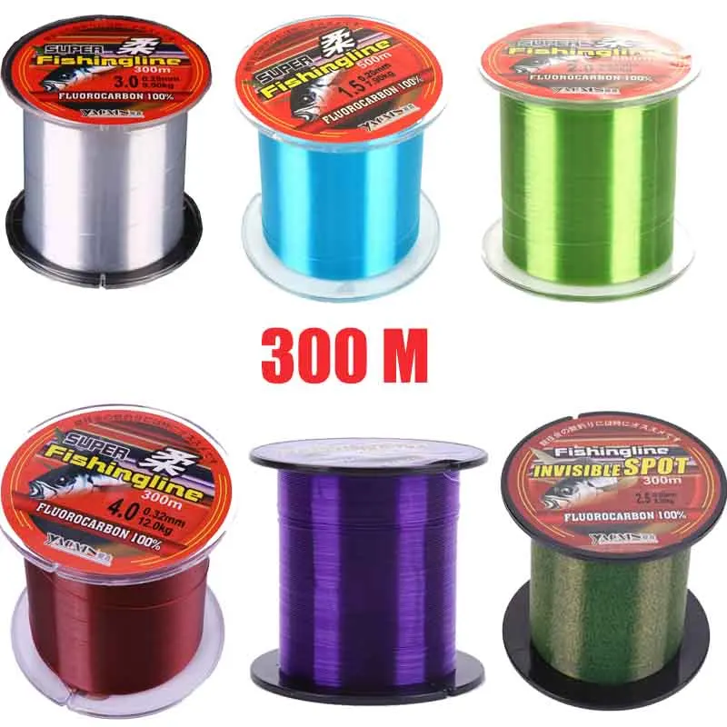 300 м леска супер прочная нейлоновая нефторуглеродная рыболовная снасть