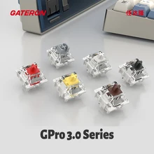 Gateron Pro V3 3.0 스위치, RGB 선형 촉각, 레드 화이트 옐로우 실버 브라운 블랙 스위치, 기계식 키보드용 사전 윤활, 3 핀