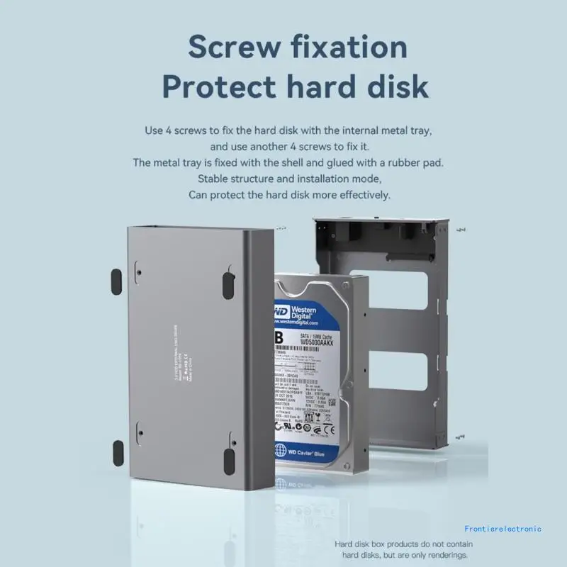 Внешний 2 5-дюймовый 3 корпус SSD/HDD из алюминиевого сплава быстрая передача данных 5