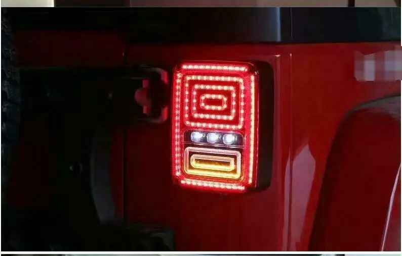 

For jeep wrangler JK 2007-2017 LED tail light brake reverse turn Loopback 2PC